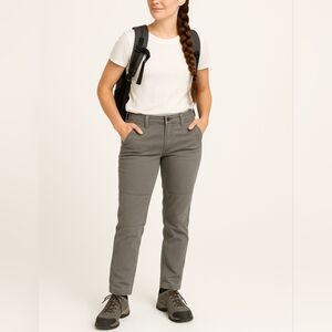 The North Face Sz 4 Gray Gorpcore Tapered Hike Work Pants Canvas Organic Cotton